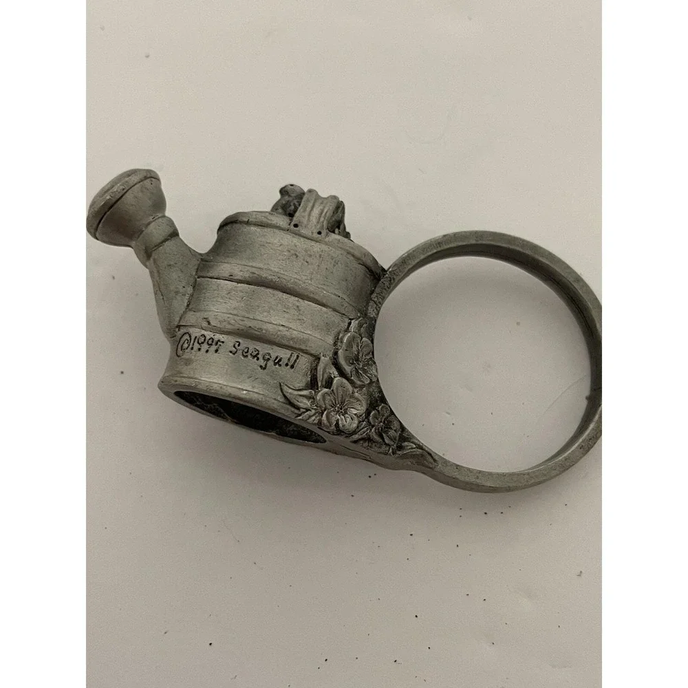 Candle Snuffer Pewter Watering Can 1997 Candle Extinguisher Trinket Fire Vintage